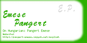 emese pangert business card